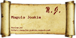 Magula Joakim névjegykártya